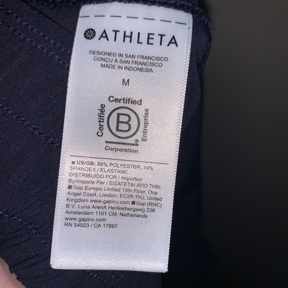 Athlete Navy Blue High Rise Athletic Running Shorts M - Picture 4 of 8